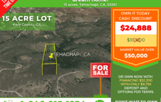 15 Acre Lot for Sale in Tehachapi, California