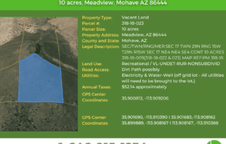 Lot Details, Meadview Mohave