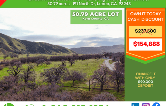 50.79 Acres Lot in Lebec, CA Perfect for long-term investment or building your dream home (s) Ranches on the hills with spectacular views! Easy access to Interstate 5!