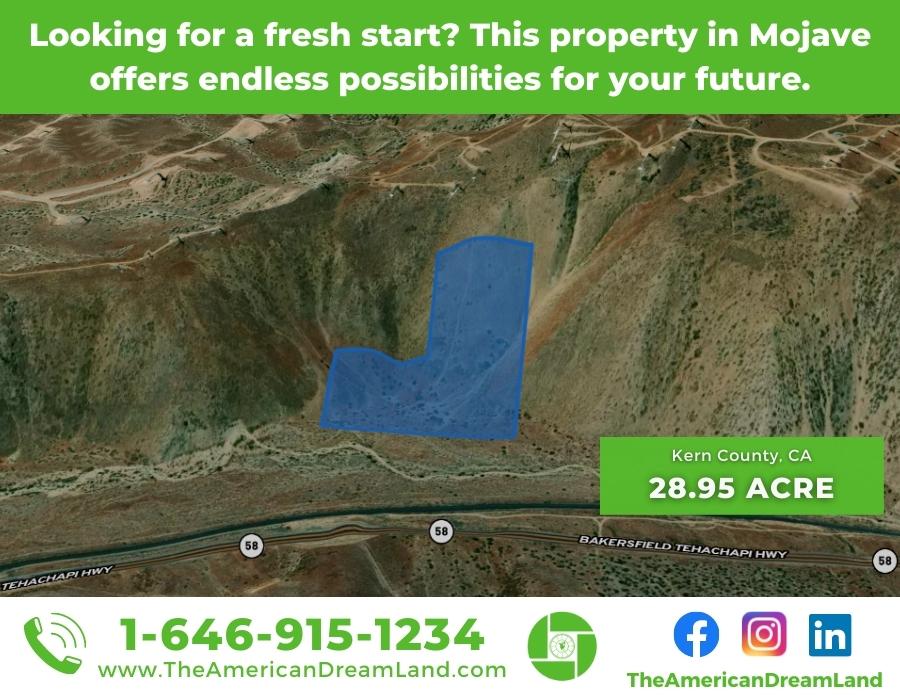 28.95-acre lot in Mojave CA