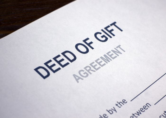 deed of gift agreement certificate